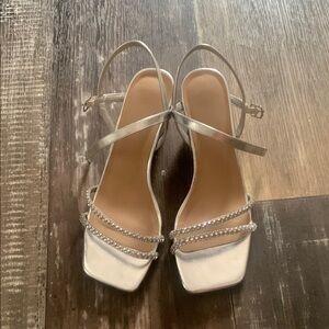 Elegant Silver Strappy Women's Sandals